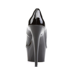 Pleaser DELIGHT-685 Patent Platform Heeled Pumps Women