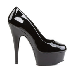 Pleaser DELIGHT-685 Patent Platform Heeled Pumps Women
