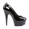 Pleaser DELIGHT-685 Patent Platform Heeled Pumps Women
