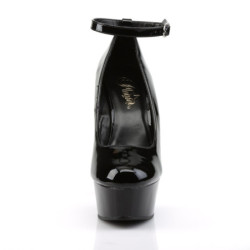 Pleaser DELIGHT-686 Black Patent Sale Women