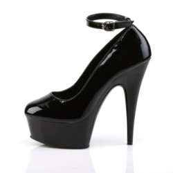 Pleaser DELIGHT-686 Black Patent Sale Women