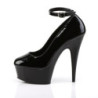 Pleaser DELIGHT-686 Black Patent Sale Women