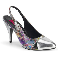 Pleaser Pink Label DREAM-405 Color Snake Print Silver
