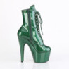 Pleaser ADORE-1020GP Green Glitter Patent Ankle Boots
