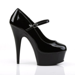 Pleaser DELIGHT-687 Black Platform Heeled Pumps Women