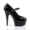 Pleaser DELIGHT-687 Black Platform Heeled Pumps Women