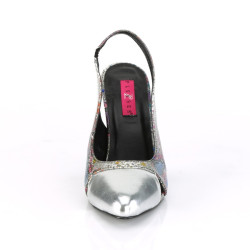 Pleaser Pink Label DREAM-405 Color Snake Print Silver