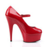 Pleaser DELIGHT-687 Red Platform Heeled Pumps Women