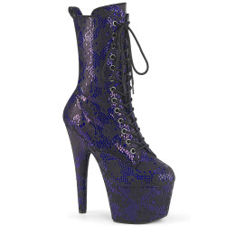Pleaser ADORE-1040SPF Purple Metallic Snake Print Fabric