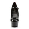 Pleaser DELIGHT-687FH Black-Red Platform Heeled Pumps