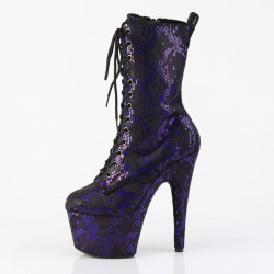 Pleaser ADORE-1040SPF Purple Metallic Snake Print Fabric