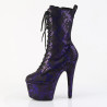 Pleaser ADORE-1040SPF Purple Metallic Snake Print Fabric