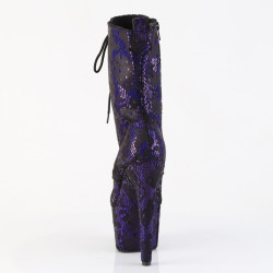 Pleaser ADORE-1040SPF Purple Metallic Snake Print Fabric