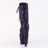 Pleaser ADORE-1040SPF Purple Metallic Snake Print Fabric