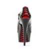 Pleaser DELIGHT-687FH Black-Red Platform Heeled Pumps
