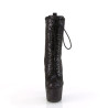 Pleaser ADORE-1040SPF Black Metallic Snake Print Fabric