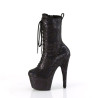 Pleaser ADORE-1040SPF Black Metallic Snake Print Fabric