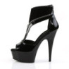 Pleaser DELIGHT-690 Black Patent Lamy Sale Women