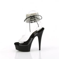 Pleaser DELIGHT-691-2RS Transparent Black Sale Women
