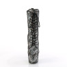 Pleaser ADORE-1040SPF Silver Metallic Hologram Snake