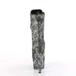 Pleaser ADORE-1040SPF Silver Metallic Hologram Snake