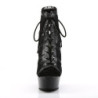 Pleaser DELIGHT-696LC Black Mesh Lace Ankle Boots