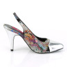 Pleaser Pink Label DREAM-405 Color Snake Print Silver