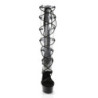 Pleaser DELIGHT-698 Knee High Heeled Platform Sandals
