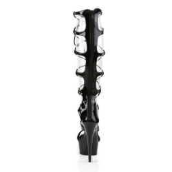 Pleaser DELIGHT-698 Knee High Heeled Platform Sandals