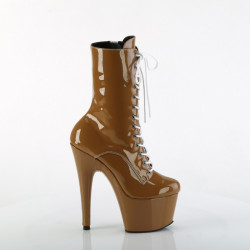 Pleaser ADORE-1040TT Taupe White Patent Sale Women