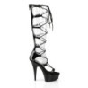 Pleaser DELIGHT-698 Knee High Heeled Platform Sandals