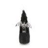 Demonia DEMON-18 Black Satin Chunky Platform Pumps