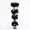 Pleaser ADORE-728F Transparent Black Fur Sale Women