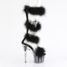 Pleaser ADORE-728F Transparent Black Fur Sale Women