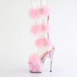 Pleaser ADORE-728F Transparent Rose Fur Sale Women