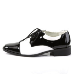 Funtasma DISCO-18 Black White Patent 70s Disco Shoes Men