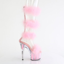 Pleaser ADORE-728F Transparent Rose Fur Sale Women