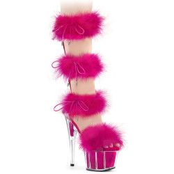 Pleaser ADORE-728F Transparent Pink Fur Sale Women