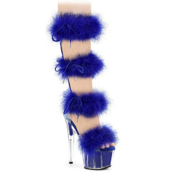 Pleaser ADORE-728F Transparent Blue Fur Sale Women