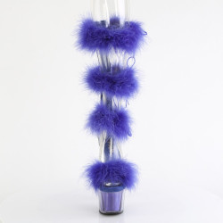 Pleaser ADORE-728F Transparent Blue Fur Sale Women