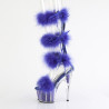 Pleaser ADORE-728F Transparent Blue Fur Sale Women