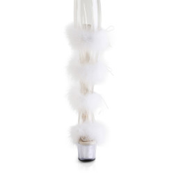 Pleaser ADORE-728F Transparent White Fur Sale Women