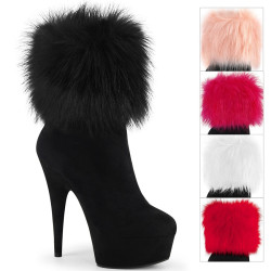 Pleaser DELIGHT-1000 Black Vegan Suede Sale Women