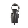 Pleaser DELIGHT-609RS Black Suede Pewter Strass Sale