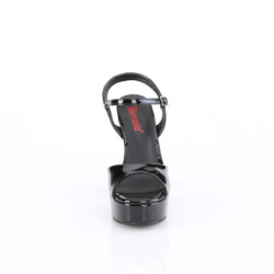 Demonia DOLLY-09 Black Patent Chunky Platform Sandal
