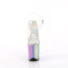 Pleaser FLAMINGO-808RG-01 Transparent Rainbow Glitter