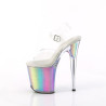 Pleaser FLAMINGO-808RG-01 Transparent Rainbow Glitter
