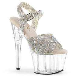 Pleaser ADORE-708N-RS Clear Platform Strass High Heels