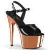 Pleaser ADORE-709 Rose Gold Chrome Platform High Heels
