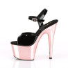 Pleaser ADORE-709 Rose Gold Chrome Platform High Heels
